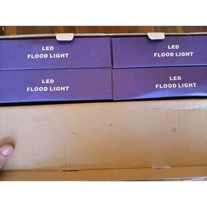 lot of 4 LED Flood Light‎ Outdoor 800W Equivalent Bluetooth Smart Color Change